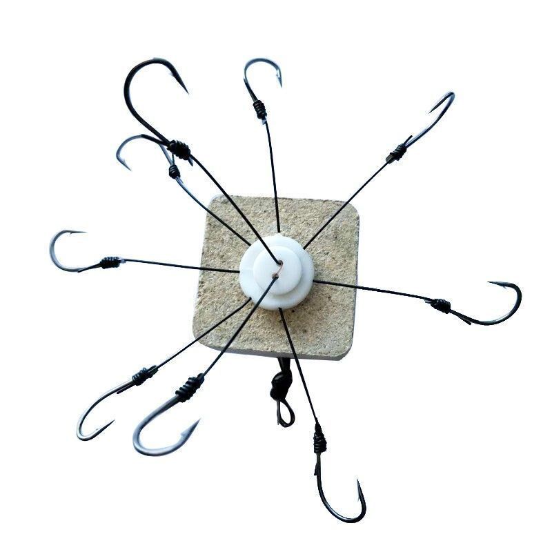 新款翻板钩鲢鳙专用海竿抛竿方块钩丸世鱼钩成品套装爆炸钩,淘宝优惠券,粉丝福利购,淘宝优惠卷