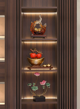 新中式招财进宝柿子创意摆件客厅玄关酒柜装饰品搬家送礼高档礼品