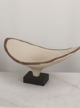 现代日式装饰手工托盘摆设样板间民宿书房客厅玄关W茶几果盘摆件