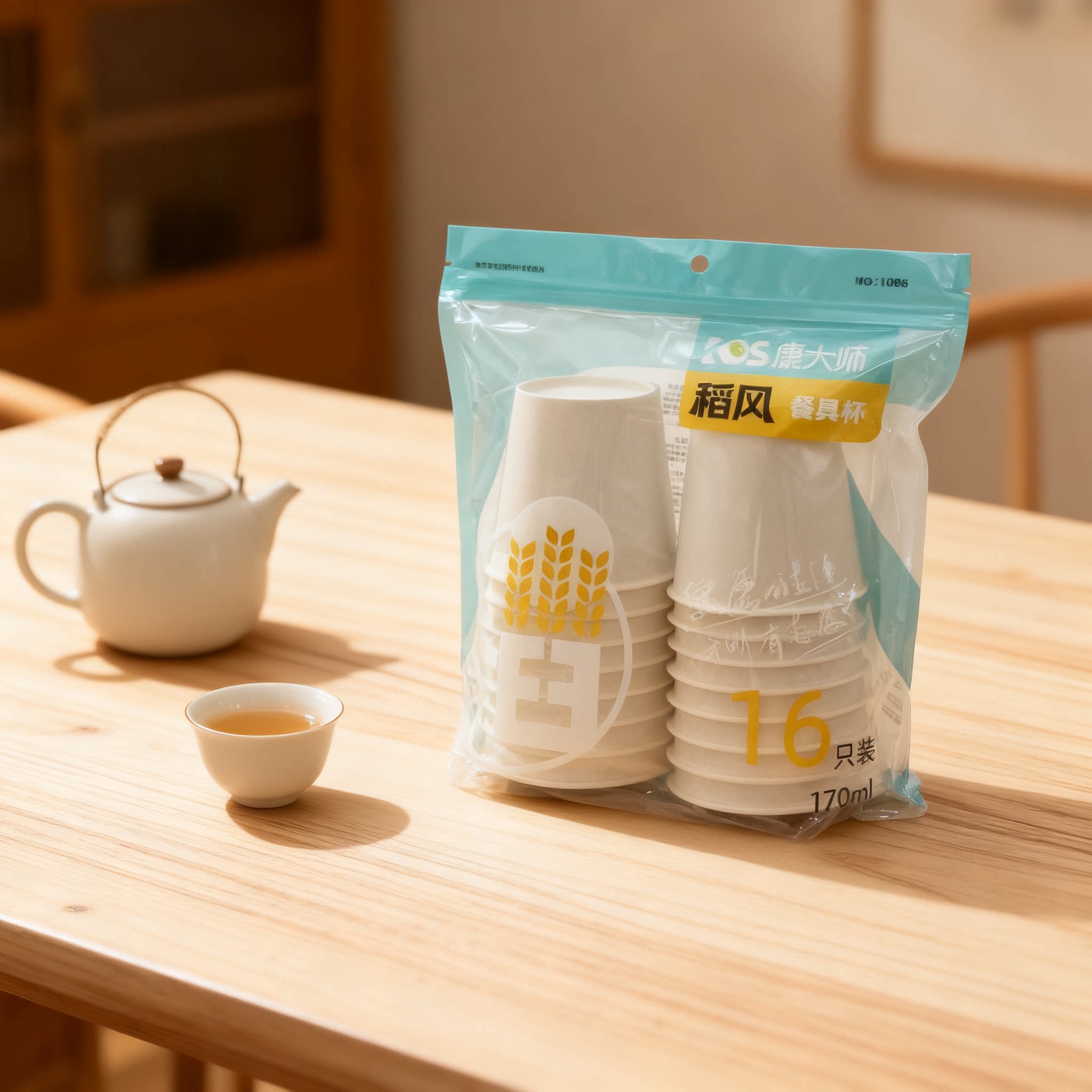 Master Kang rice husk disposable water cup thickened new set