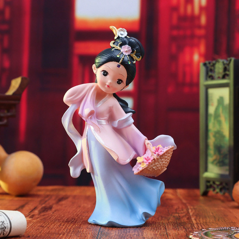 国潮古风少女心桌面摆件创意四大美女宫廷模型送朋友闺蜜生日礼物,淘宝优惠券,粉丝福利购,淘宝优惠卷