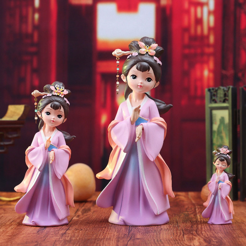 国潮古风少女心桌面摆件创意四大美女宫廷模型送朋友闺蜜生日礼物,淘宝优惠券,粉丝福利购,淘宝优惠卷