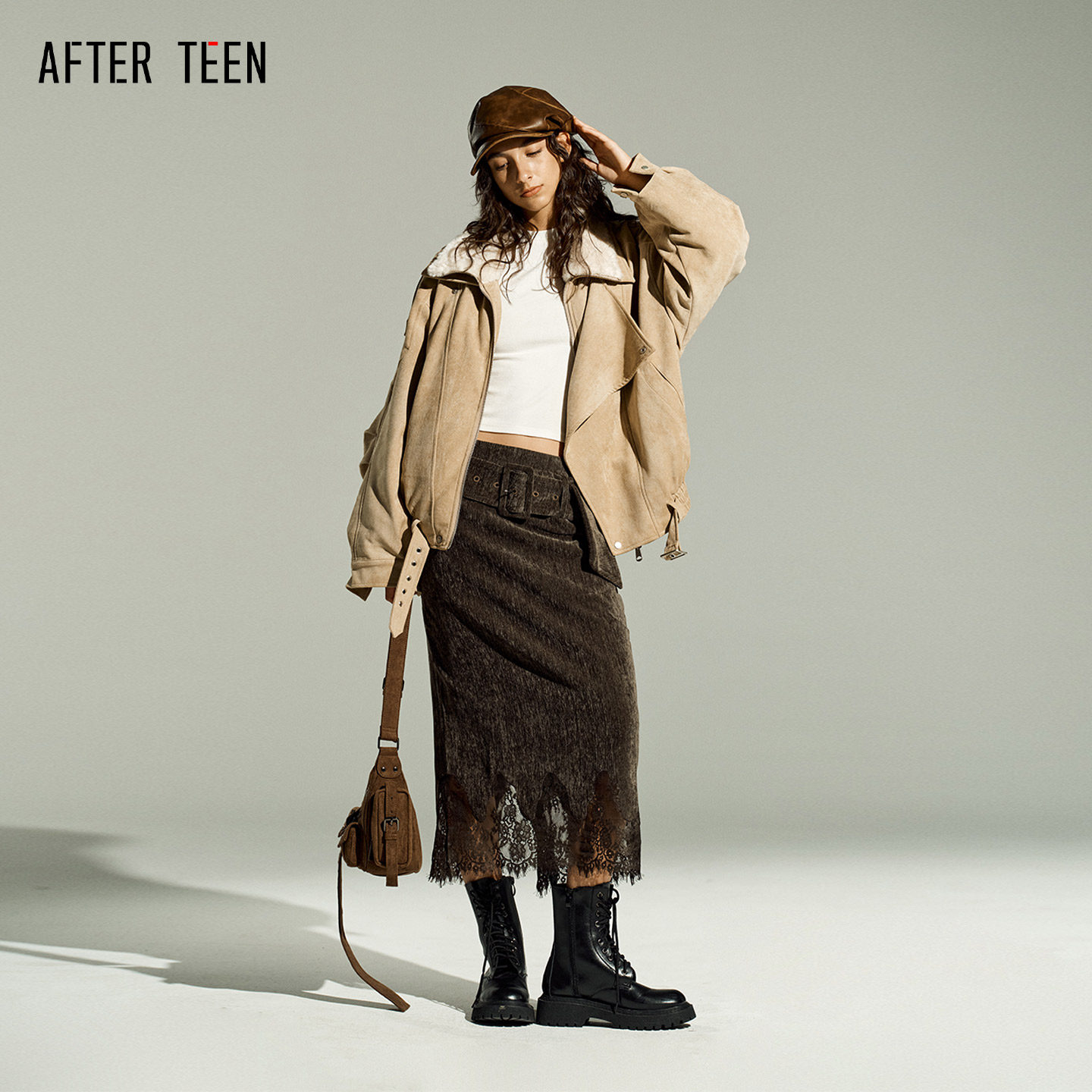 AFTER TEEN翻领麂皮绒羽绒服灯芯绒蕾丝半身裙女 弯刀裤,淘宝优惠券,粉丝福利购,淘宝优惠卷