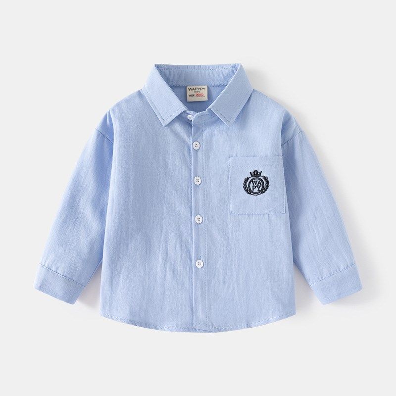 男童衬衣薄款2024新品春季宝宝时尚翻领纯棉长袖衬衫韩版儿童上衣,淘宝优惠券,粉丝福利购,淘宝优惠卷