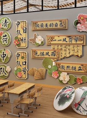 班级向阳日葵中队角布置装饰文化墙贴纸教室少先黑板海报素材毛毡