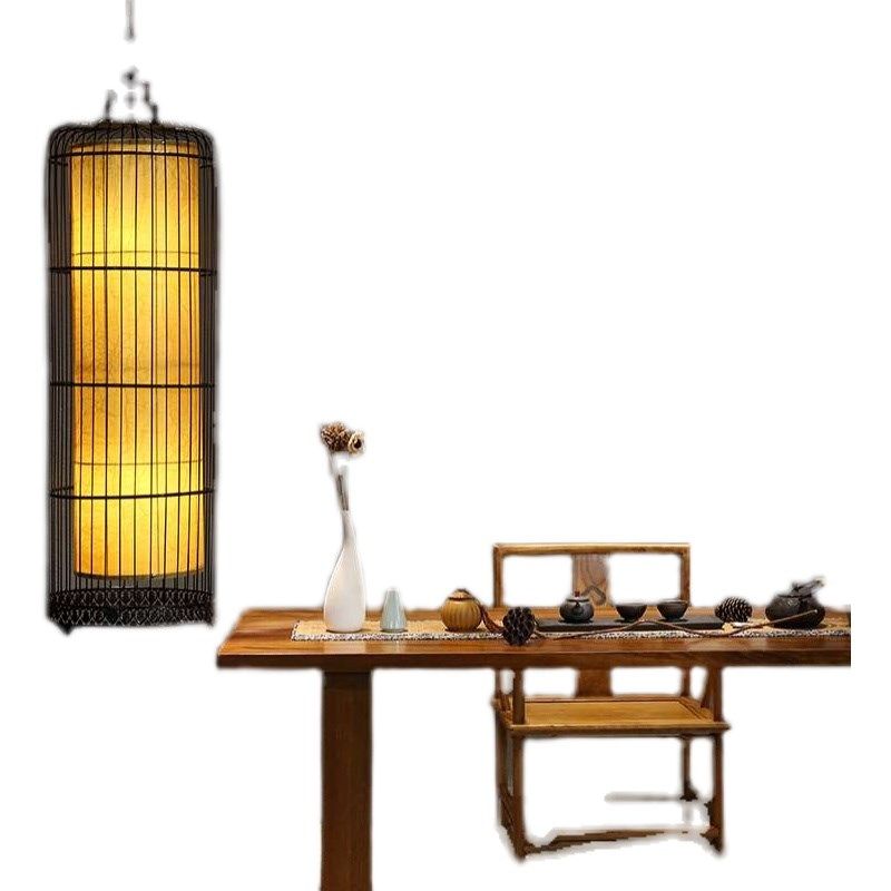 新中式铁艺鸟笼吊灯落地灯酒吧咖啡厅通道灯具灯饰喜庆红灯笼地灯,淘宝优惠券,粉丝福利购,淘宝优惠卷