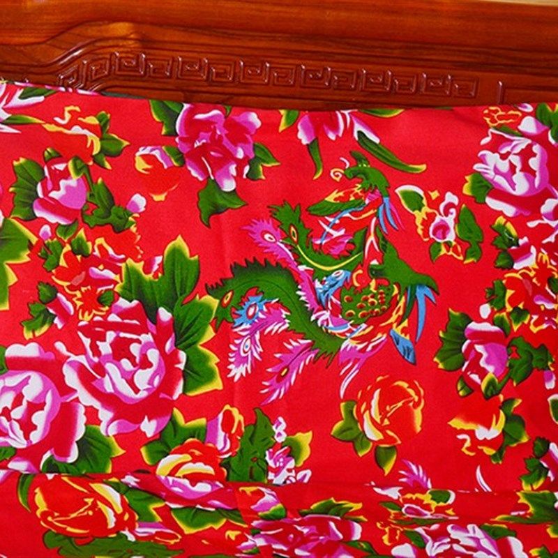 中式复古全棉加厚印花喜庆四件套床品套件 床上用品被套-可定制,淘宝优惠券,粉丝福利购,淘宝优惠卷