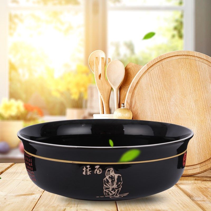 大号家用陶瓷和面盆加厚揉面盆加盖发面盆陶瓷盆洗菜盆盆厨房盆,淘宝优惠券,粉丝福利购,淘宝优惠卷