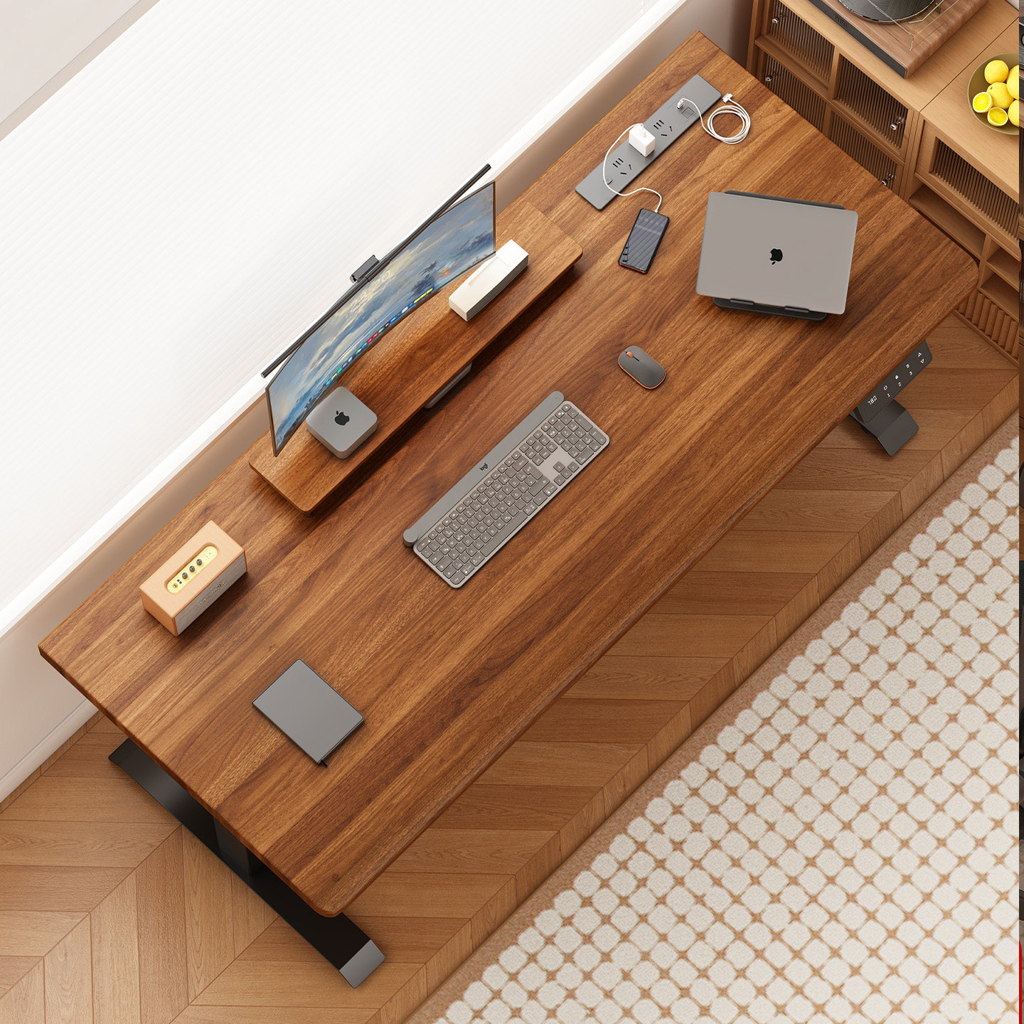 实木电动可升降智能电脑桌电竞桌卧室家用书桌学习办公桌子工作台,淘宝优惠券,粉丝福利购,淘宝优惠卷