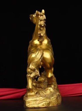 纯铜生肖马马到成功一马当先跃马家居办公室装饰工艺品桌面摆件