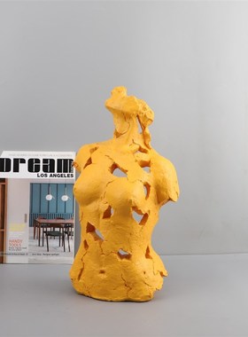 北欧创意镂空半身人物雕塑摆件客厅玄关样板间家居手工艺术装饰品