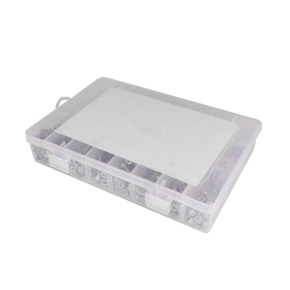 1080pcsM2M3M4304不锈钢杯头内六角螺丝配螺母平垫组合套装 - 图0