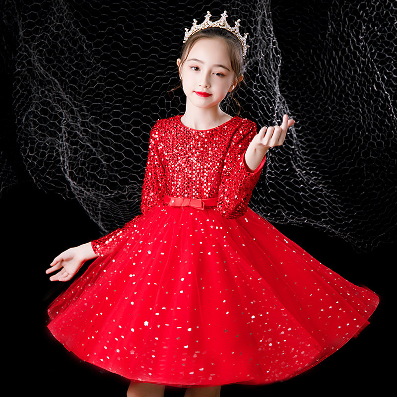 女童礼服儿童生日公主裙蓬蓬裙秋冬花童婚纱女童主持人钢琴演出服,淘宝优惠券,粉丝福利购,淘宝优惠卷