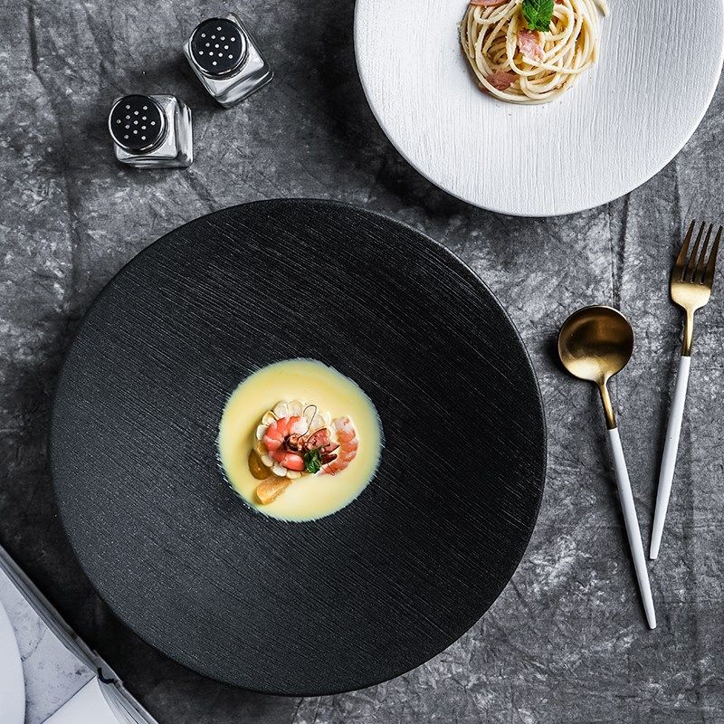 复古陶瓷意面盘大号汤碗家用沙拉菜盘日式斗笠深盘高级酒店西餐具,淘宝优惠券,粉丝福利购,淘宝优惠卷