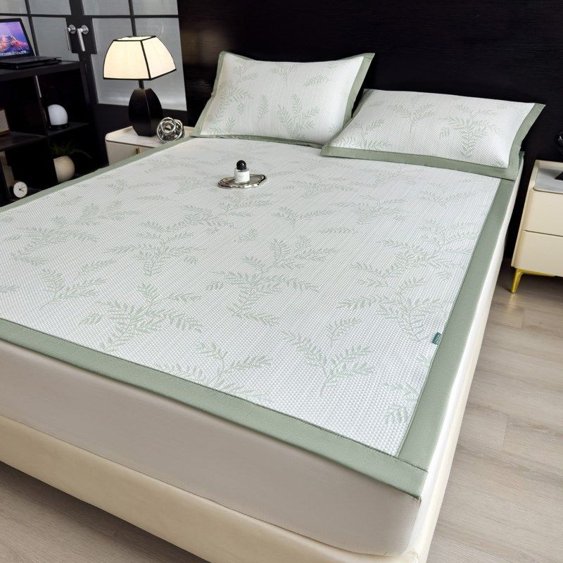 A类母婴级轻奢冰丝凉席夏季家用空调软席2025新款可机洗三件套,淘宝优惠券,粉丝福利购,淘宝优惠卷