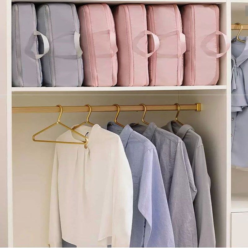 不须归排气收纳袋换季羽绒服衣物整理袋防尘防潮压缩袋旅行手提袋 - 图2