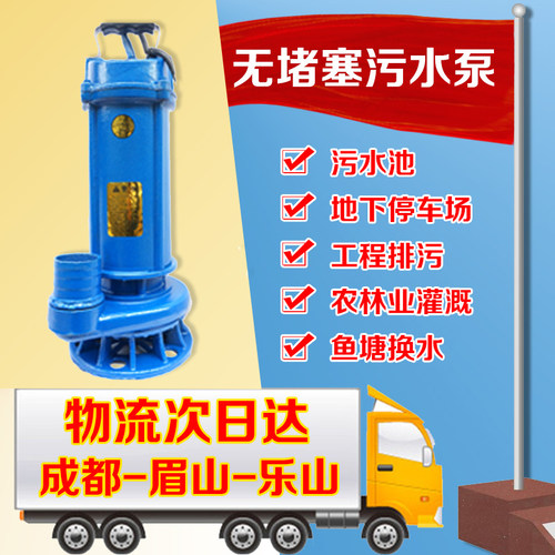 无堵塞污水泵高扬程排污泵污水池农林业灌溉鱼塘换水家用 - 图1