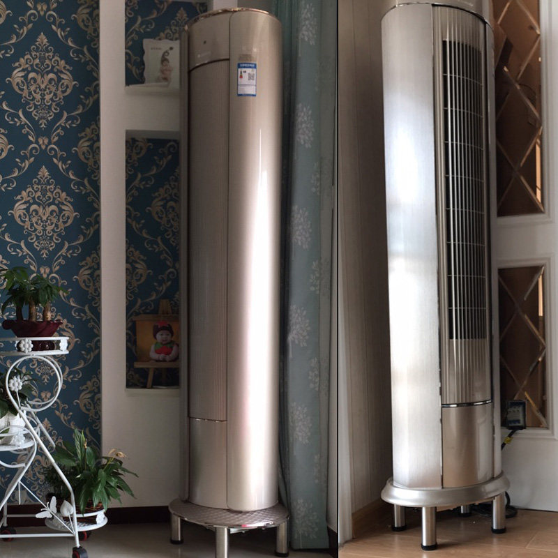Air conditioning base stainless steel vertical cabinet air conditioning rack cylindrical bracket heightening drainage oval pad elevated rack
