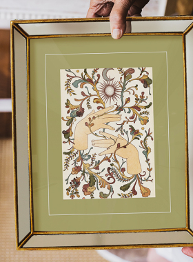 北欧现代植物花卉小框装饰画客厅卧室简约美式复古壁画餐厅玄关画