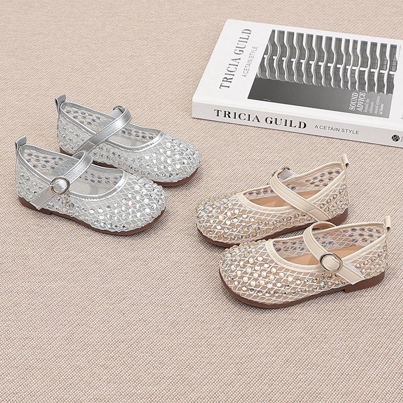 女童网纱皮鞋2025春秋新款儿童鞋子小女孩公主凉鞋软底防滑豆豆鞋,淘宝优惠券,粉丝福利购,淘宝优惠卷