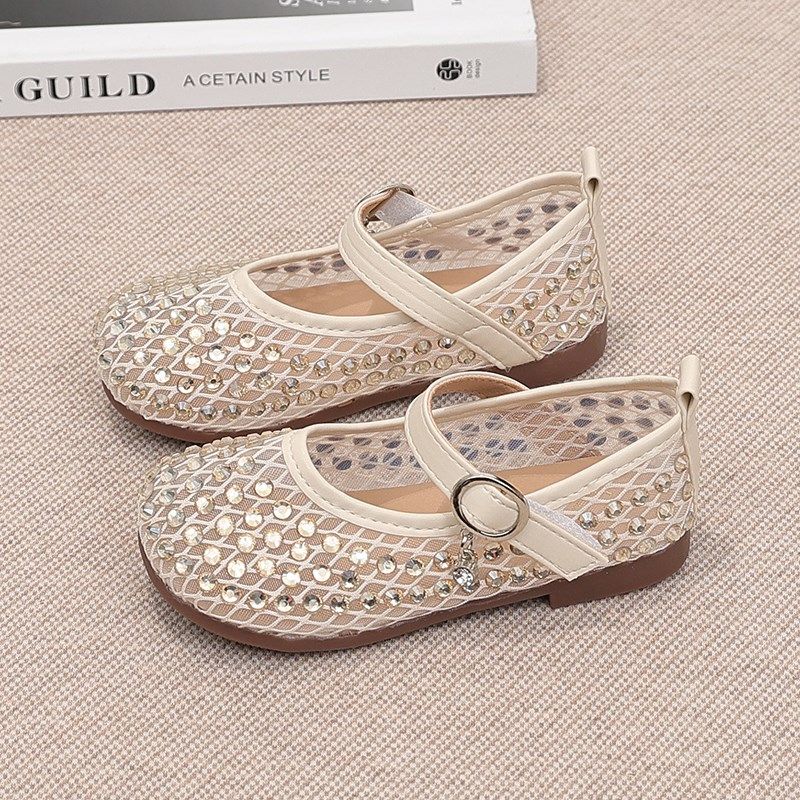 女童网纱皮鞋2025春秋新款儿童鞋子小女孩公主凉鞋软底防滑豆豆鞋,淘宝优惠券,粉丝福利购,淘宝优惠卷