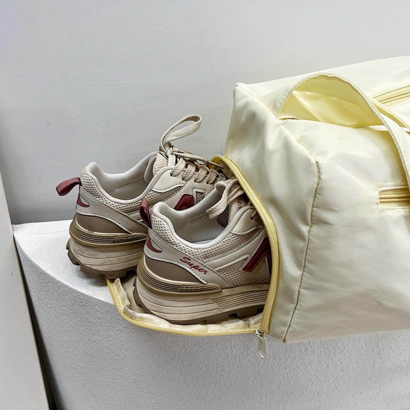 运动瑜伽健身包女收纳斜挎背包男大容量纯色短途轻便旅行包,淘宝优惠券,粉丝福利购,淘宝优惠卷