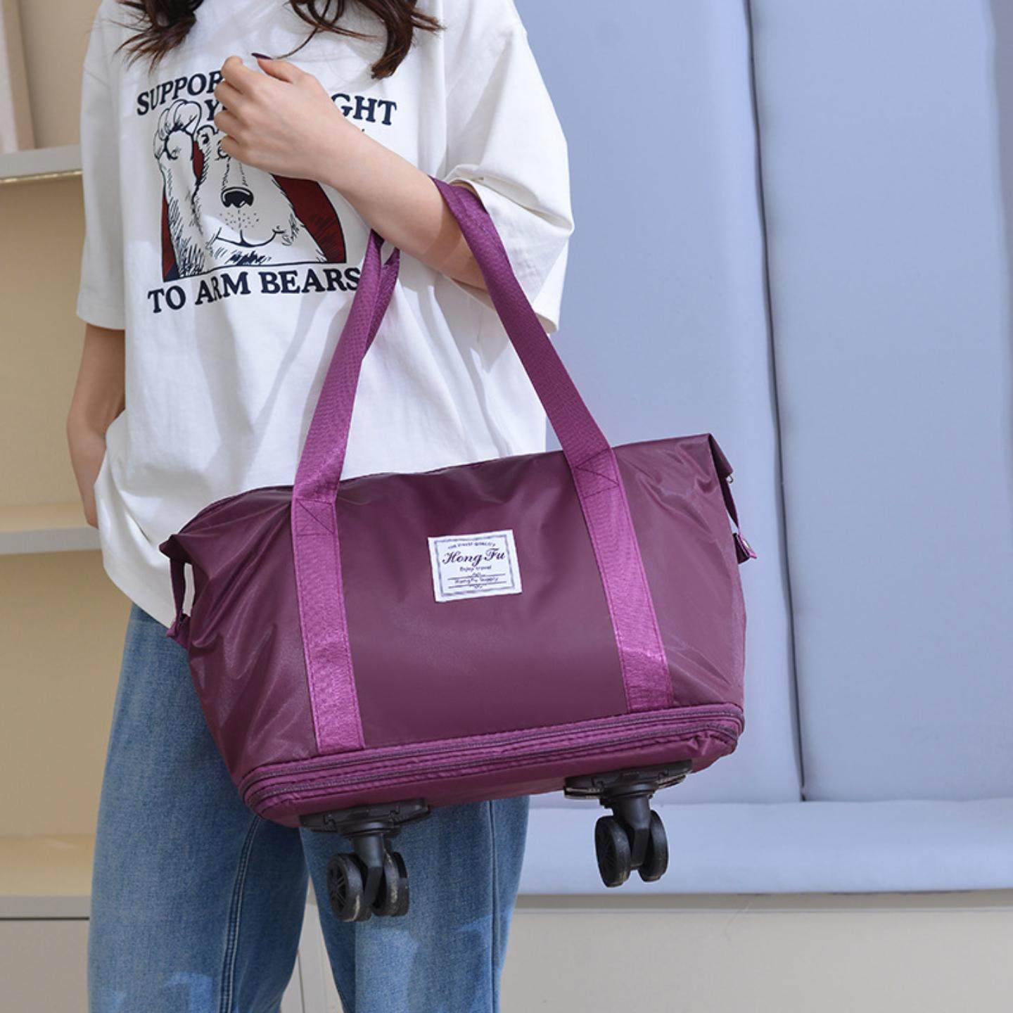 旅行包大容量万向轮学生出差待产收纳包防水干湿分离可扩展行李包,淘宝优惠券,粉丝福利购,淘宝优惠卷