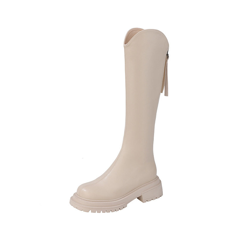 显腿直！欧美胖mm显瘦大筒围粗跟V口方头长筒靴女秋冬骑士靴,淘宝优惠券,粉丝福利购,淘宝优惠卷