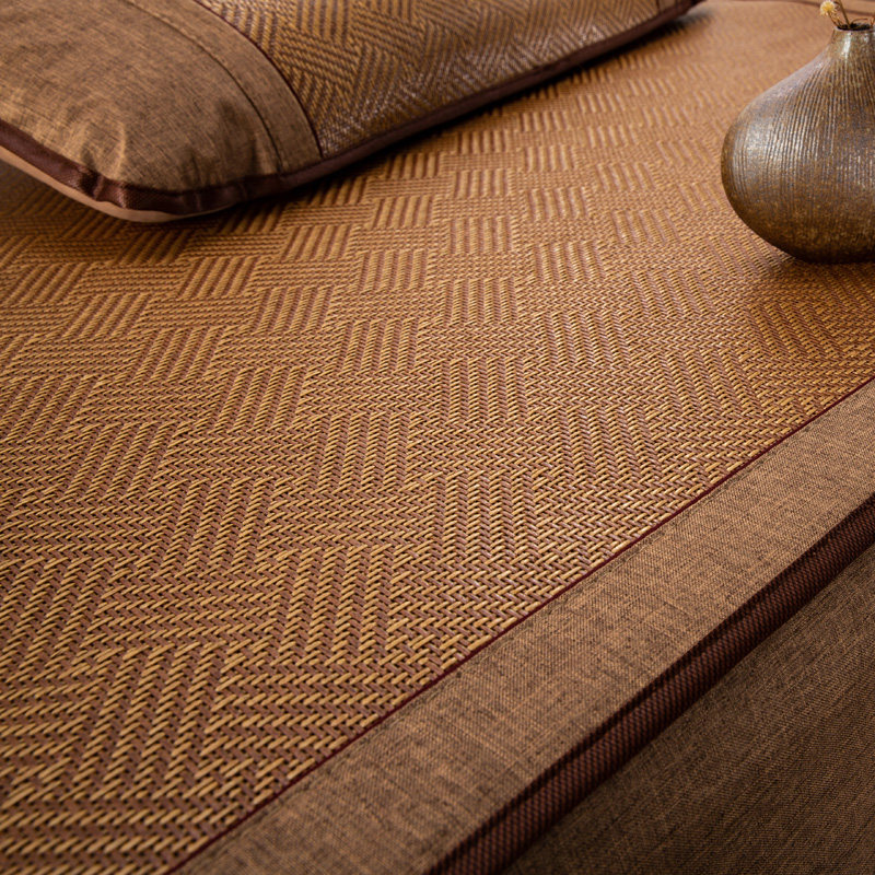 夏季床笠款藤席冰丝凉席三件套1.8m床可折叠全包滕席1.5米腾夏天2,淘宝优惠券,粉丝福利购,淘宝优惠卷