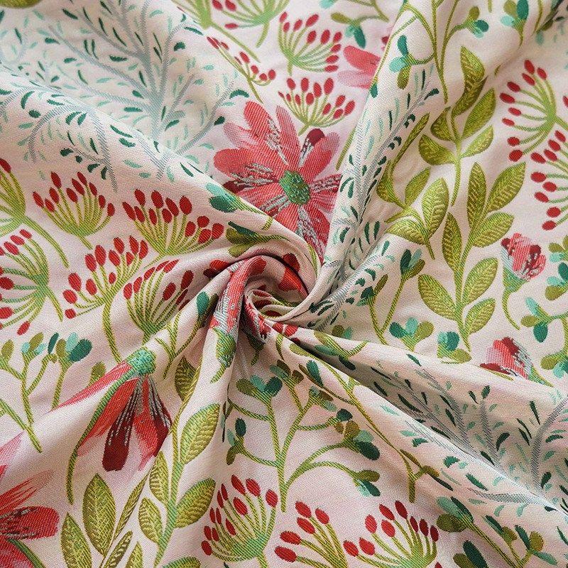 温柔优雅碎花旗袍女装儿童服饰面料春秋连衣裙田园风提花装饰布料,淘宝优惠券,粉丝福利购,淘宝优惠卷