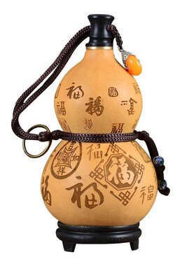 天然葫芦酒壶葫芦水壶酒壶古风葫芦装酒容器便携装酒神器高档摆件