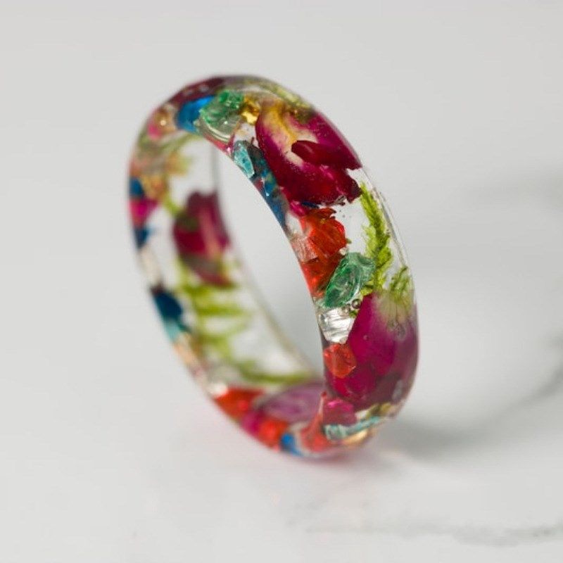 外贸炫彩树脂戒指 森系小清新手工海蓝色金箔色精滴胶戒指,淘宝优惠券,粉丝福利购,淘宝优惠卷