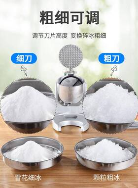 西厨碎冰机商用奶茶店刨冰机绵绵冰机家用小型摆摊电动双刀冰沙机