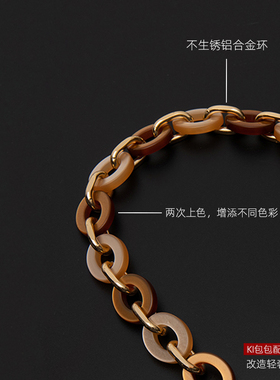法式复古腋下包链条中古包改造替换肩带高档装饰链子宝藏包带配件