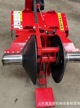 柴油大功率水渠开沟筑埂一次成型机手扶式草莓大姜种植起垄机