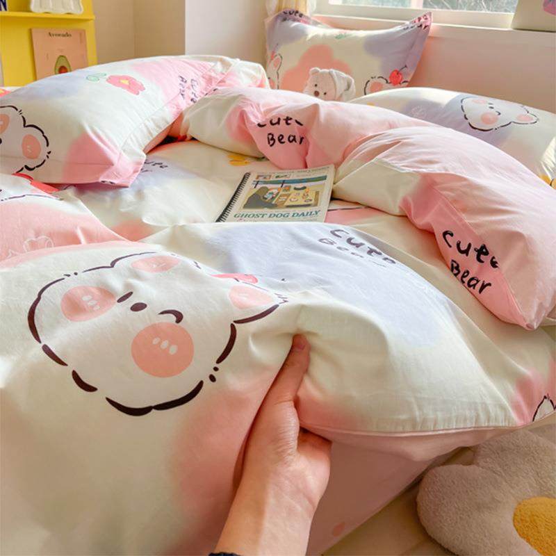 卡通纯棉床上四件套100全棉儿童被套床单三件套床笠2024新款床品4,淘宝优惠券,粉丝福利购,淘宝优惠卷