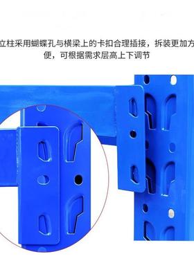 五层2米2.5米加厚仓储货架仓库多层快递超市地下室置物架重型铁架