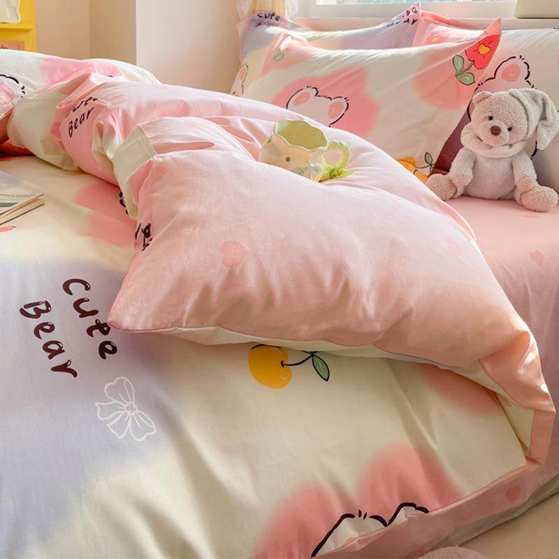 卡通纯棉床上四件套100全棉儿童被套床单三件套床笠2024新款床品4,淘宝优惠券,粉丝福利购,淘宝优惠卷