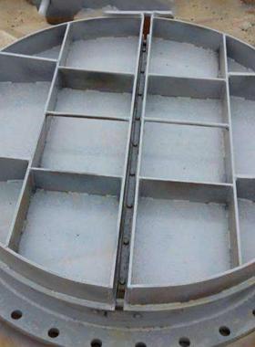 钢制拍门污水处理管道防倒灌侧翻式对开钢拍门不锈钢圆拍门