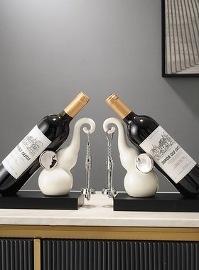 动物红酒架摆件客厅酒柜餐桌现代简约轻奢装饰品酒托乔迁新居礼品