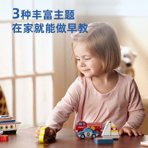 Melissa&Doug大块木质易抓握幼儿园进阶拼图儿童早教益智玩具蒙氏 - 图2