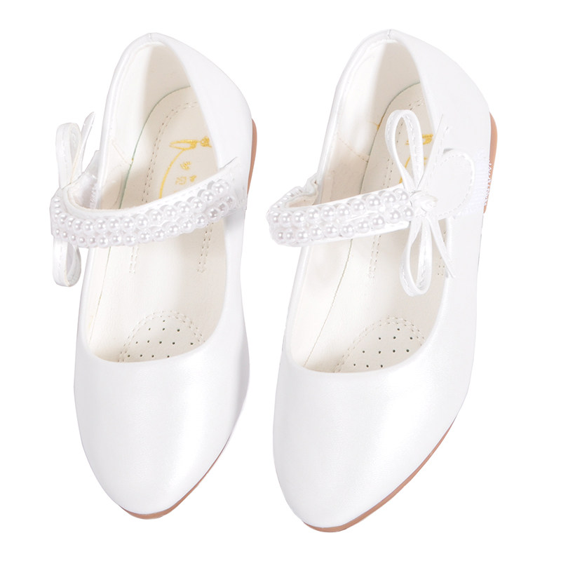 女童公主鞋软底小学生皮鞋钢琴演出白色配礼服真皮儿童高跟四季鞋,淘宝优惠券,粉丝福利购,淘宝优惠卷