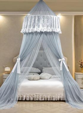 蚊帐家用免安装圆吊顶2024新款蒙古包卧室儿童床帘公主床幔帐纱