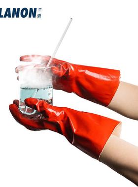 兰浪（LANON）加厚防化手套耐酸碱防护强有机溶剂PVA