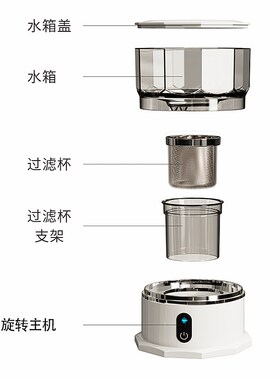 迷你旋转美式咖啡机半自动办公室桌面滴漏便携户外旅行7号电池款