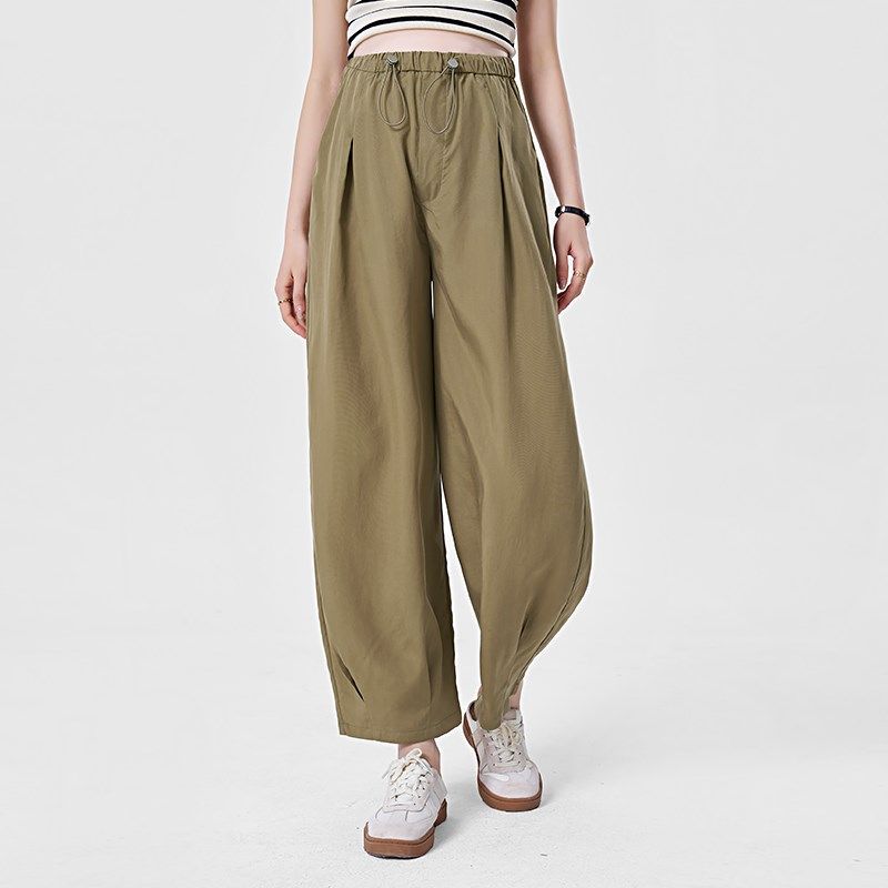 孕妇裤夏季薄款外穿休闲九分气球裤子夏天小个子直筒冰丝孕裤夏款,淘宝优惠券,粉丝福利购,淘宝优惠卷