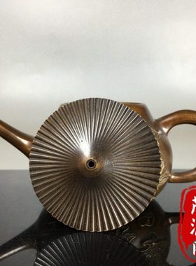 古玩老铜壶纯铜浮雕龙凤呈祥酒壶茶壶水壶家居茶道桌面摆件老物件