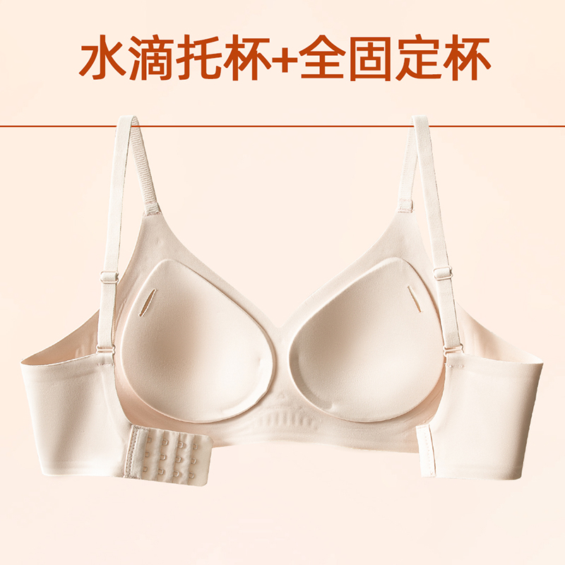 精灵物语升级款果冻条内衣女无痕无钢圈聚拢收副乳防下垂3d软支撑 - 图0