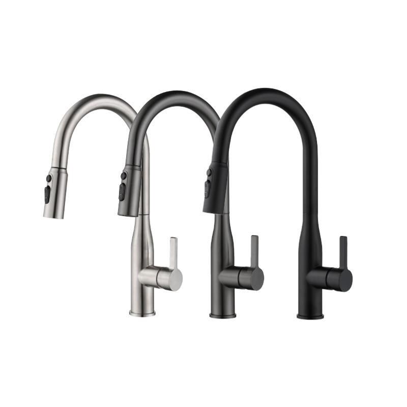 家用枪灰厨房抽拉水龙头洗菜盆洗碗三模式出水冷热双控水龙头,淘宝优惠券,粉丝福利购,淘宝优惠卷