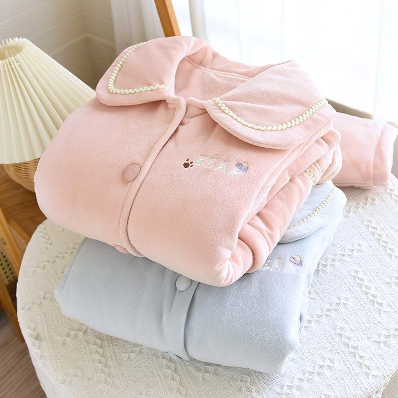 婴儿绒孕妇睡衣三层夹棉加厚保暖棉袄秋冬季月子服孕晚期哺乳套装,淘宝优惠券,粉丝福利购,淘宝优惠卷